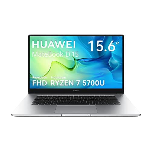 Compara precios HUAWEI MateBook D 15 Ryzen 7 5700U 16GB + 512, 15.6 Pulgadas, Fast Charging 65W, Windows 11 Home