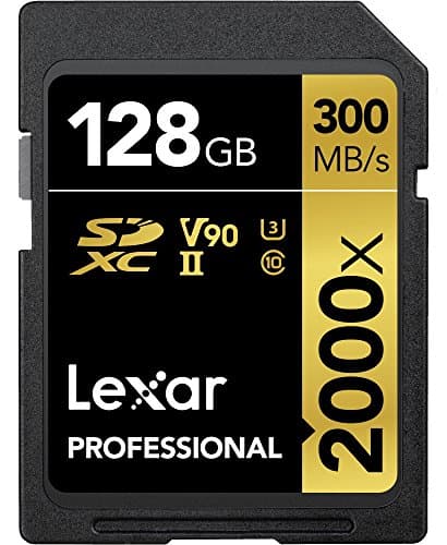 Compara precios Lexar Tarjeta Profesional 2000x 128GB SDXC UHS-II, hasta 300MB/s de Lectura, para cámaras de vídeo Cine (LSD2000128G-BNNNU)