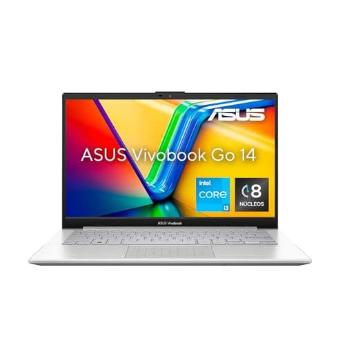 Imagen frontal de ASUS Laptop Vivobook Go 14 2024/E1404GA-NK004W/Core i3 12va/8GB RAM/512GB SSD/Pantalla 14" Full-HD/Resistencia Grado Militar/Number Pad/Teclado en Español (Garantía y Servicio en México)