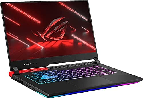 Imagen frontal de ASUS ROG Strix Scar G15 Laptop para Juegos, Pantalla IPS QHD de 15.6" 165Hz, AMD Ryzen 9 5980HX, 16GB de RAM DDR4, 512GB de SSD, AMD Radeon RX 6800M, Teclado retroiluminado, Windows 11 Home